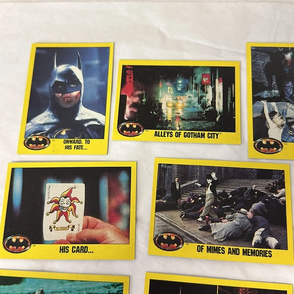 Vintage 1989 Topps Batman Movie trading cards 10 Total